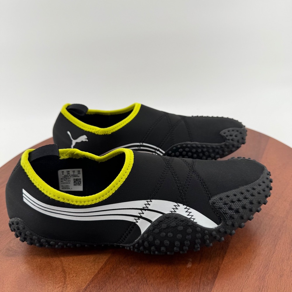 Puma Mostro Flex Sneakers Y2K Black Lime Green Slip On 401734-01 Men 7 Women 8.5